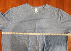 George Blue V-Neck T-Shirt Mens Size XL Chest 48 Short Sleeve 216-37201