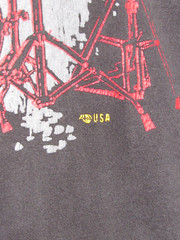90s Vintage Jerzees Red Drumset Black Short Sleeve T-Shirt Made in the USA