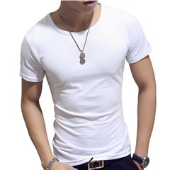 7 Colors Slim Man’s T-shirt Short Sleeve Streetwear Gym Clothing Tee Top Plain R