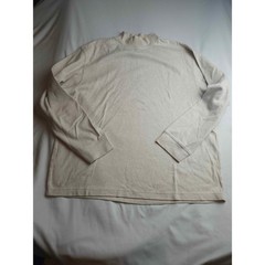 Saddlebred Mens Mock Neck Long Sleeve Shirt Oatmeal Heather Cotton Size Large