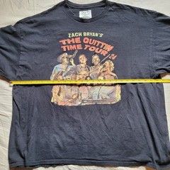 Zach Bryan’s “The Quittin Time Tour” 2024 Black T-Shirt Men’s (Size 2XL)