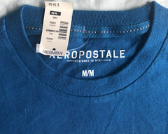 Aeropostle MM T-shirt Teal Raised Letters NEW $24.50