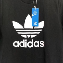 Adidas Originals Mens Trefoil T-Shirt Black White Logo IA4815 Size Medium NWT