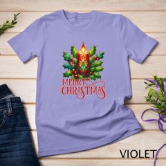 Beautiful and Festive Holiday Candle Graphic Funny Christmas Unisex T-shirt