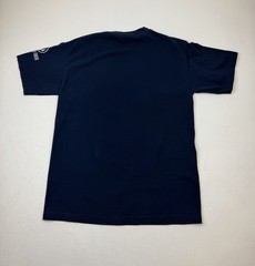 Vtg 90s Sansegal Wolf Nature Graphic T-shirt Sz M Blue Extinction is Forever AAA