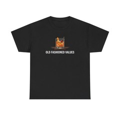 Old Fashioned Values Whiskey Glass T-Shirt | Cocktail Bar Tee