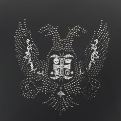 Avirex Mens XL Black Studded Double-Headed Eagle Graphic T-Shirt Y2K Streetwear
