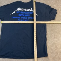 Metallica T-Shirt Men Sz XL Worldwired Tour 2017 VTG Y2K Orlando Double Sided