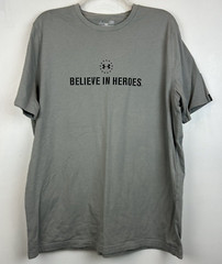 Under Armour T Shirt Mens L Freedom Flag Cotton Loose Fit Gray Read