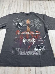 Civil Regime Men Oversized Tee Size Large Grey Ritual Part 2 Skeleton Skull NWT