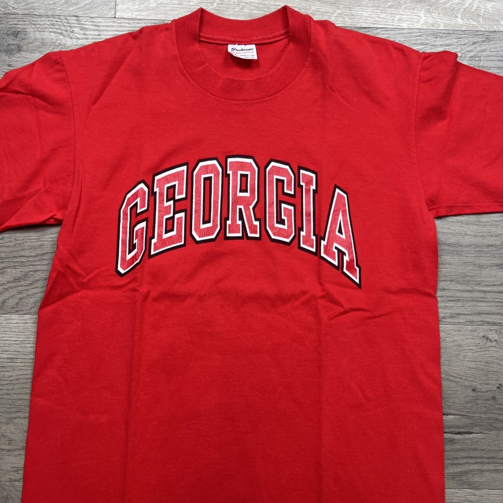 Vintage 1987 Georgia Bulldogs Stedman Single Stitch Shirt Ted Size Medium