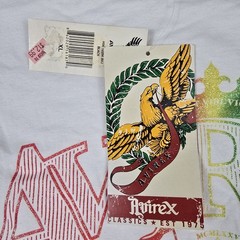 Avirex Vintage Men’s Size Extra Large XL Long Sleeve Rasta Logo Shirt New Flaws