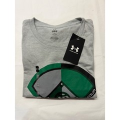 Under Armour Mens Baseball Icon SS MFO T-Shirt Gray Green Large 1383944 NEW