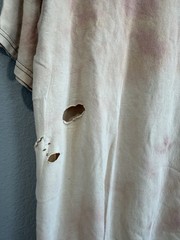 NRA Double-Sided Logo Graphic Print Mens XL Beige Pink Crew Neck T-Shirt