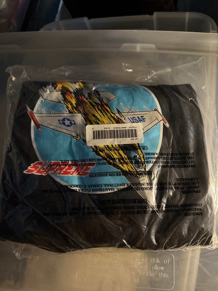 Supreme Jet Tee Black Size Medium