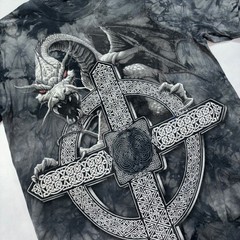 Vintage The Mountain Dragon Graphic T-Shirt Men’s Medium Fantasy Medieval Y2K