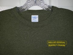 DG Dollar General Supply Chain Think Safe Be Safe Tee Shirt Size Medium Green
