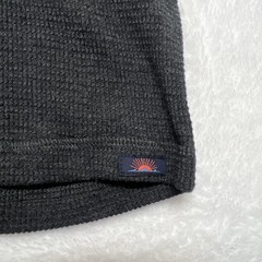 NWT Faherty Mens S Thermal Waffle Knit Long Sleeve Crew Neck Charcoal Heather