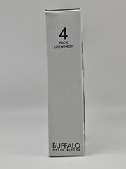 BUFFALO D BITTON 4 PK Men M L XL Cotton Crew Neck Logo T Shirt Black Gray White