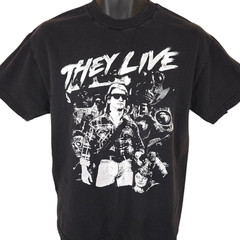 They Live T Shirt Mens Size Medium Black John Carpenter Horror Movie Tee