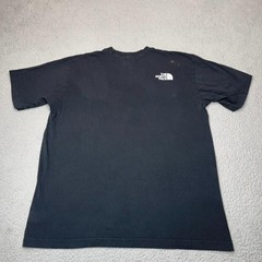 The North Face Shirt Mens Large Black Flag Graphic Logo Crewneck 100% Cotton