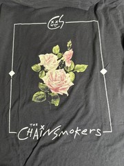 THE CHAINSMOKERS Shirt Mens M Black Memories Tour Rose Graphic Cotton Jersey