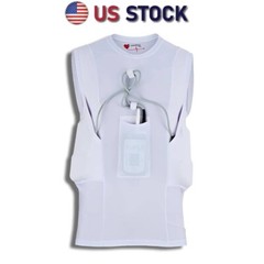 LVAD Heartmate 2 & 3 White Tank Top For Men LVAD Clothing Sleeveless Vest Shirt