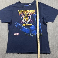 Vintage X-Men Wolverine Shirt Youth Small Blue Logan Marvel Graphic Tee 2005