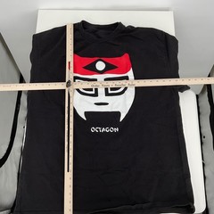 Octagon Wrestler Mask Graphic Black T Shirt Men Large