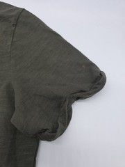 Express T-Shirt Men L Green Pocket Solid Cotton Tee. #46148