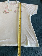 Lot of 6 VTG SINGLE STITCH Yellow Butterfly Print T-Shirts Size L/XL