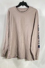 Carhartt Men’s Loose Fit Long Sleeve T-Shirt Tan Sleeve Logo TK0231-M Sz L
