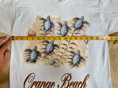 Vintage 90s Orange Beach Alabama Sea Turtles Graphic T-Shirt White Medium