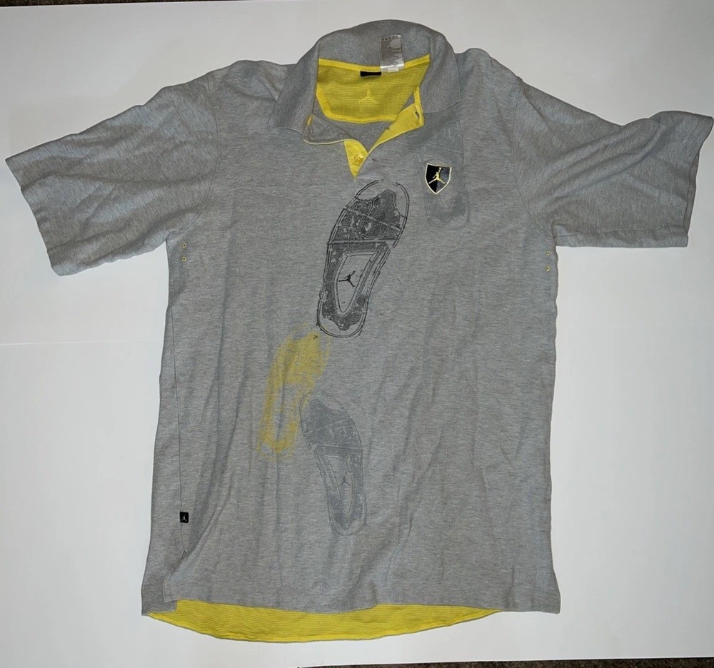 Vintage Air Jordan 3 Jordan Brand Polo Og Y2k Sz 3x Grey