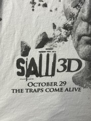 Vintage Saw 3D Movie Promo T-Shirt (2010) | AMC Theatres Horror Film Tee