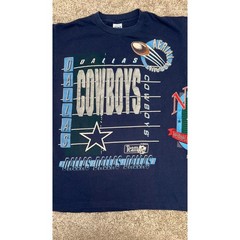 Vintage Dallas Cowboys All Over Print Tshirt Salem Sportswear Men Large USA 1992