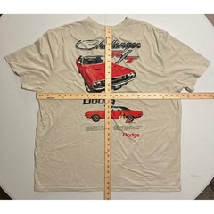 Dodge Challenger RT Graphic Baddie Sexy Girl T Shirt Mens 2XL Beige Muscle