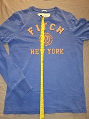 Abercrombie & Fitch New York – Blue Long Sleeve Shirt (Muscle) – Size M – 0020T