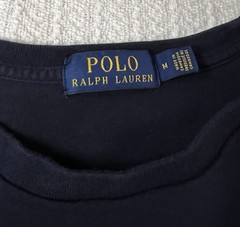Polo Ralph Lauren Flag Logo Colorblock T-Shirt – Men’s Size M 20” X 24”– Navy