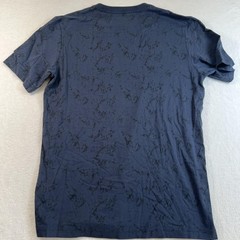 TravisMathew Shirt Mens Medium Blue Allover Marble Logo Graphic Tee Casual
