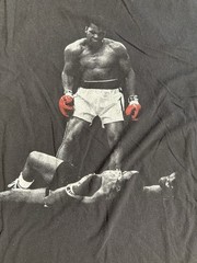 Muhammad Ali Boxing T-Shirt Men L Black Graphic Knockout Photo Vintage Style