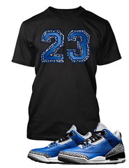 Streetwear 23 Compatible with J3 Royal Sneaker Tee to Match with Big Tall Sm