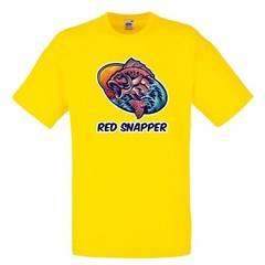 Fishing Red Snapper Trout Fish Humour Novelty T Shirt Various Colours And Sizes