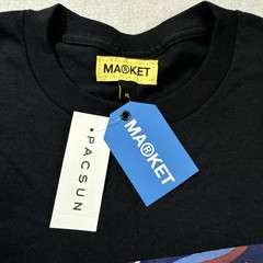 MARKET Men’s Black T-Shirt Size XL Graphic Logo Short Sleeve Crew Neck Tee NWT