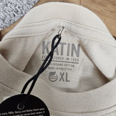 Katin Shirt Mens XL Brown T-Shirt Stairway Tee Gorpcore Organic Cotton