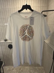 Jordan Men’s Air Jordan Jumpman Logo Graphic Print Tee White/Multicolor L