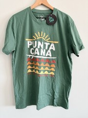Punta Cana T Shirt Sea Salt Sand Since 1969 Size Large Green Cotton New