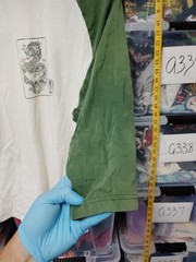 Vtg Dragon 3/4 Sleeve Art Shirt Asia Japan Size L Cotton Bleach Spots Wear A53