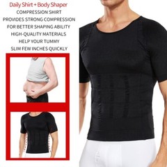 Men’s Body Shaper Toning Shirt Ultra Durable Vest Compression Slimming Underwear