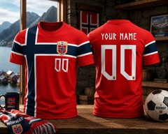 HOT! Custom Nor.way 2026 World Soccer Name & Number Players Gift Fan All Size
